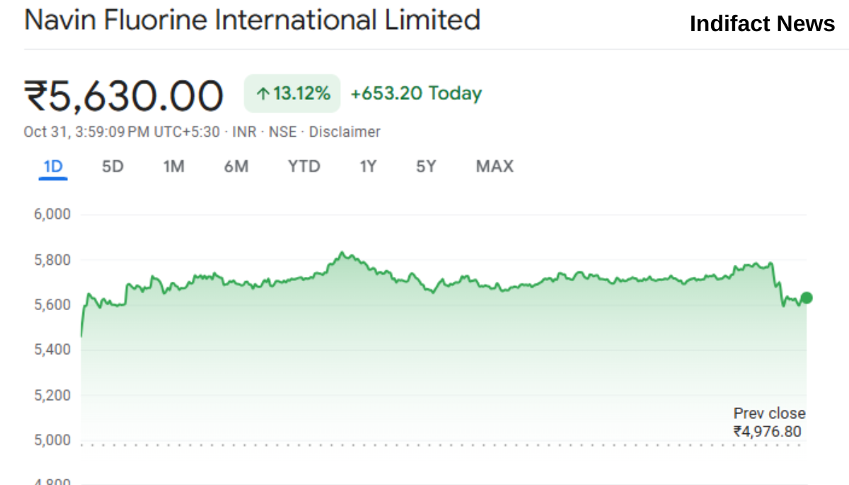 Navin Fluorine Stock 653.20 Gain