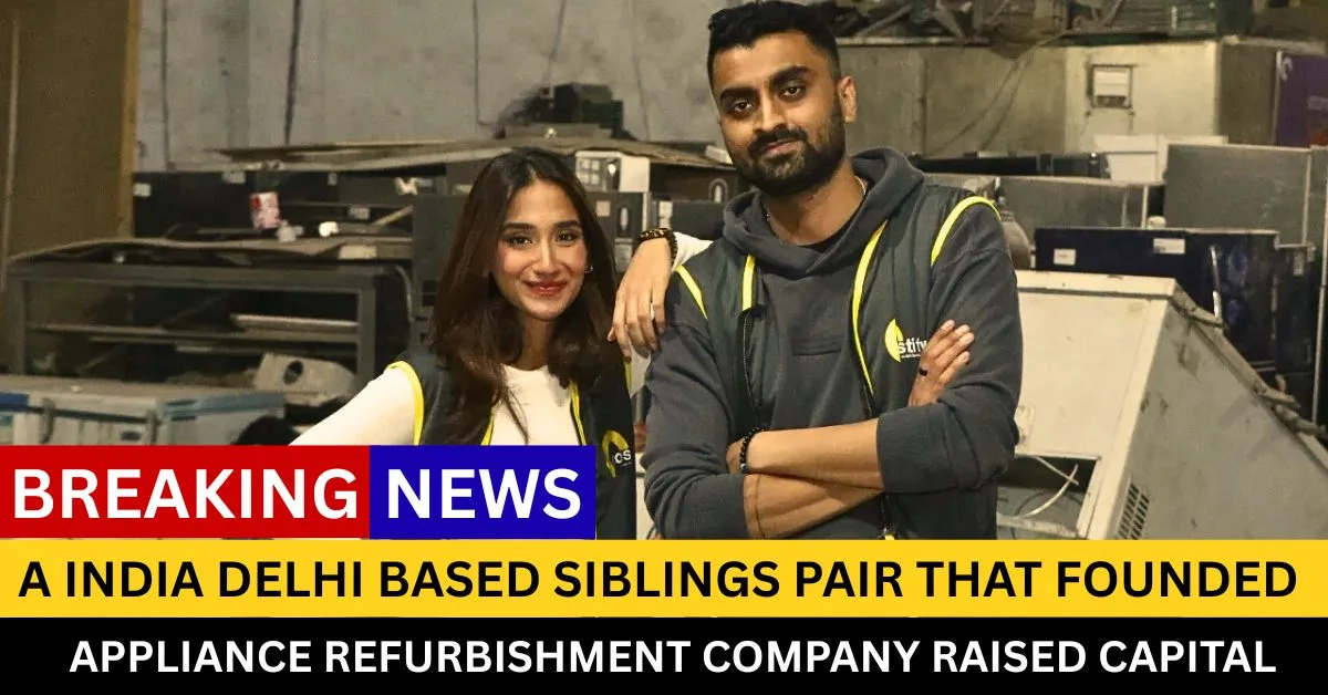 A India Delhi based sibling pair that founded a home appliance refurbishment. Credit: Ashlin Bansal and Sachit Bansal, Founders of Costify